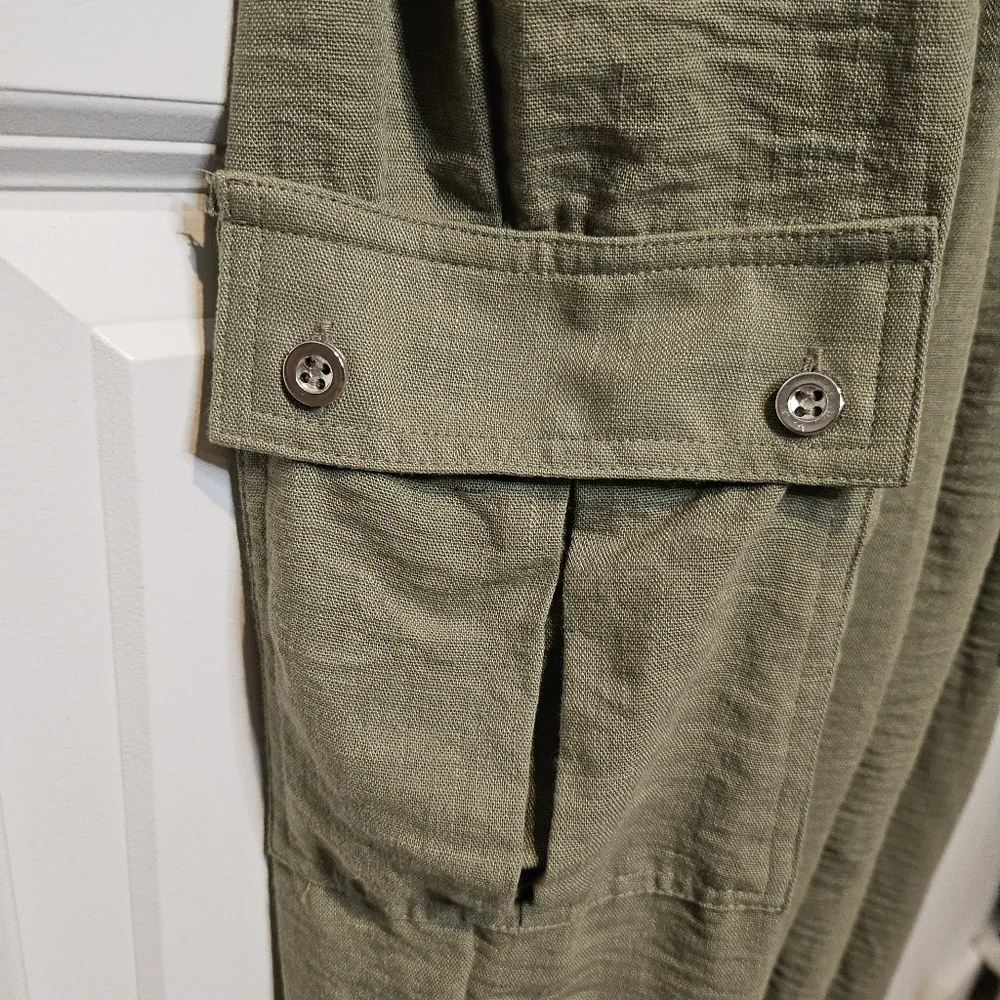 As U Wish Y2K Juniors Green One Piece Cargo Lounge Jogger Jumpsuit Size M - Picture 6 of 9